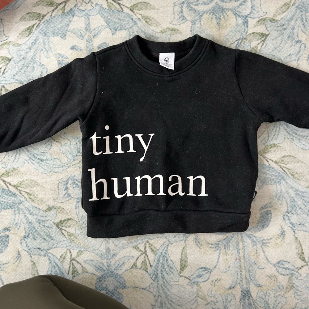 Tiny Human Black Kids Sweatshirt